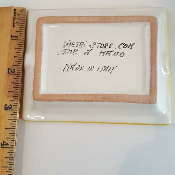 Vietri Store Dip A Mano Ceramic Ashtray Spoon Rest Italy Pears Peaches Grapes - Picture 10 of 10